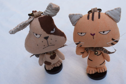 Big, Bold, Grumpy Cat/Dog Bag Charm - Made by Frey