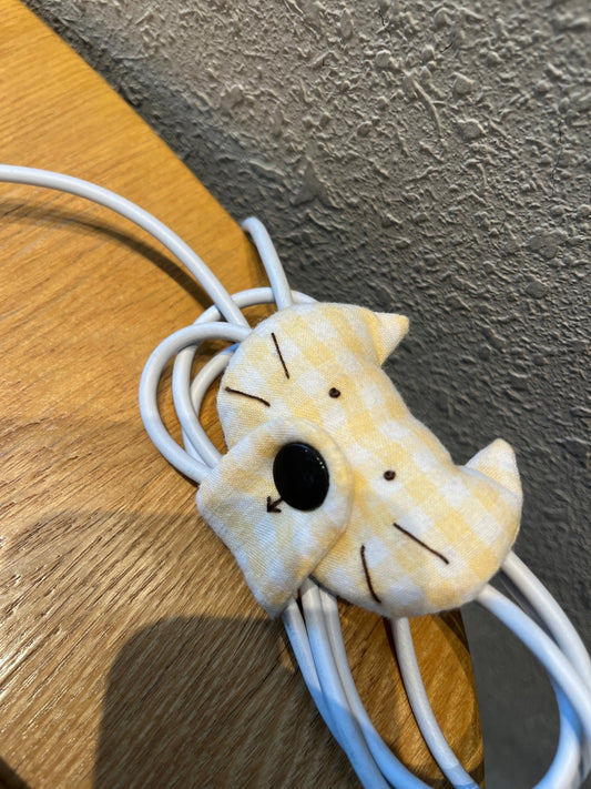 Cat Cable Keeper – Hand - Stitched Organizer - Made by Frey