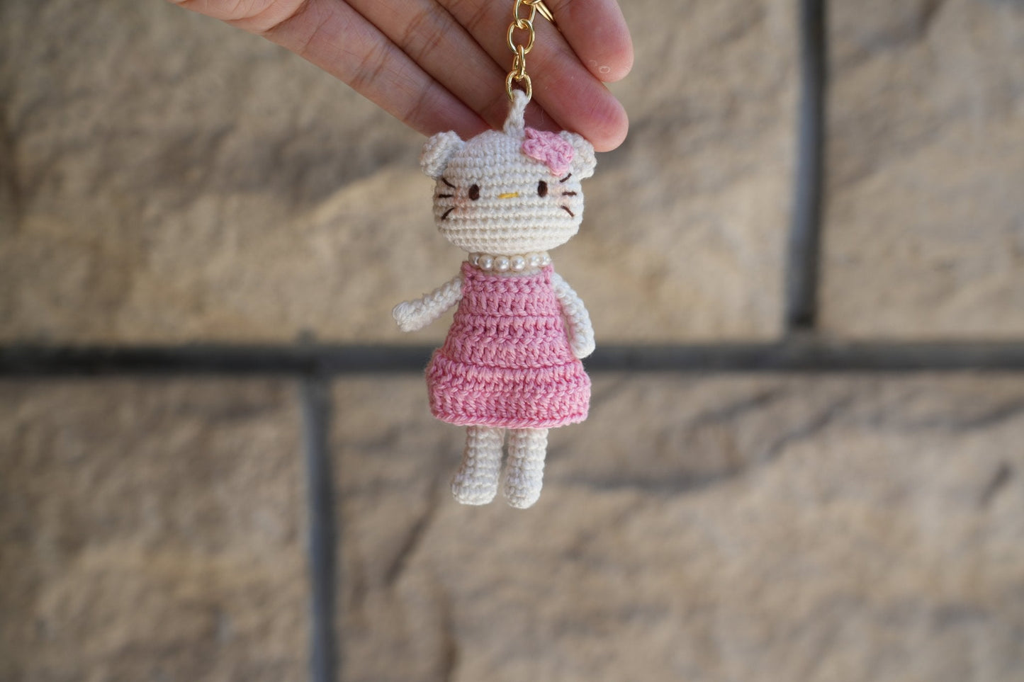 Crochet Kitty Charm (Limited handmade edition) - Made by Frey