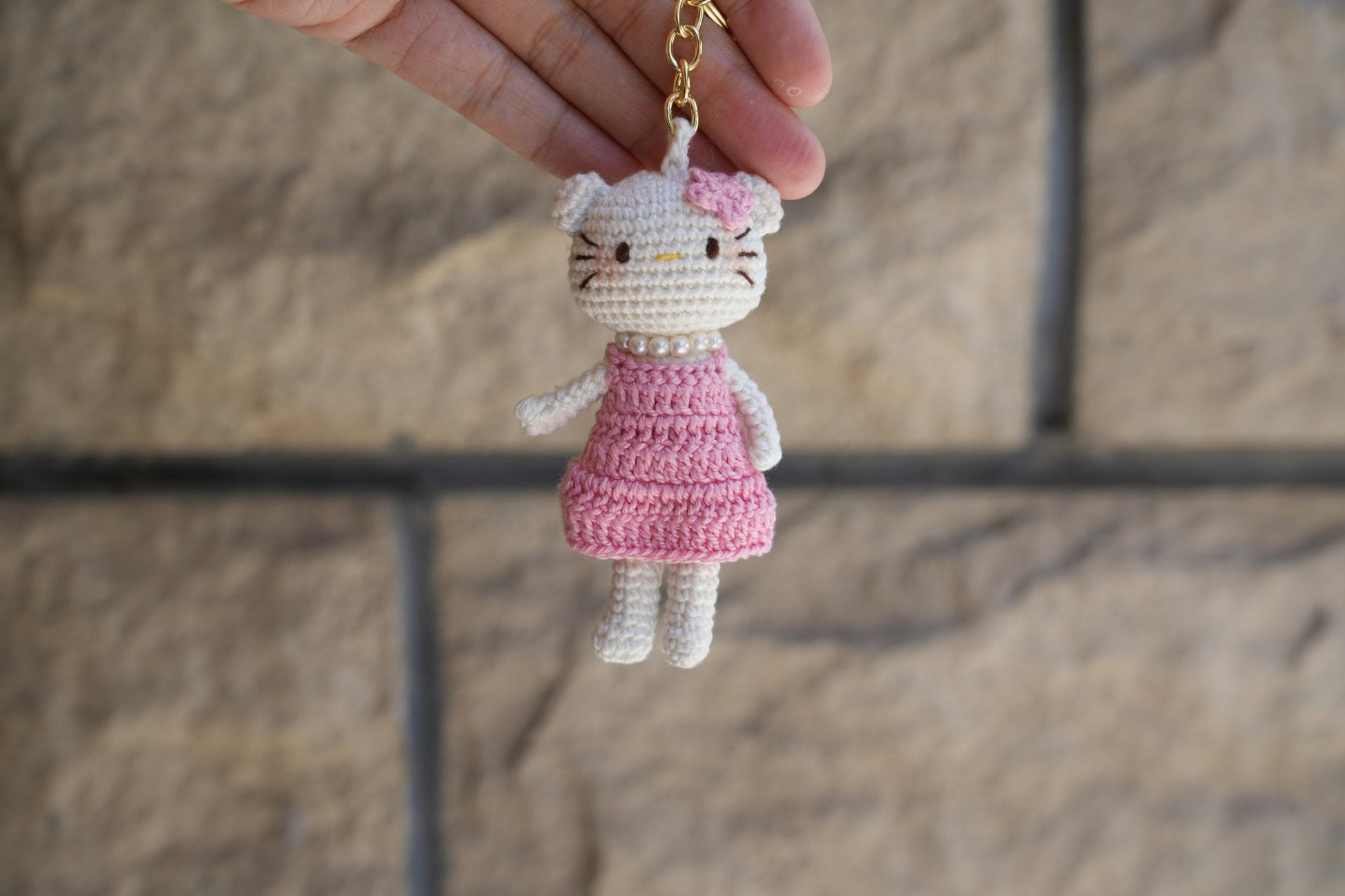 Crochet Kitty Charm (Limited handmade edition) - Made by Frey