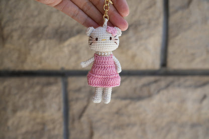 Crochet Kitty Charm (Limited handmade edition) - Made by Frey