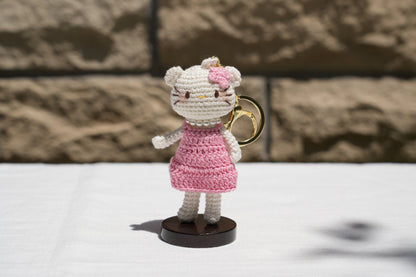 Crochet Kitty Charm (Limited handmade edition) - Made by Frey