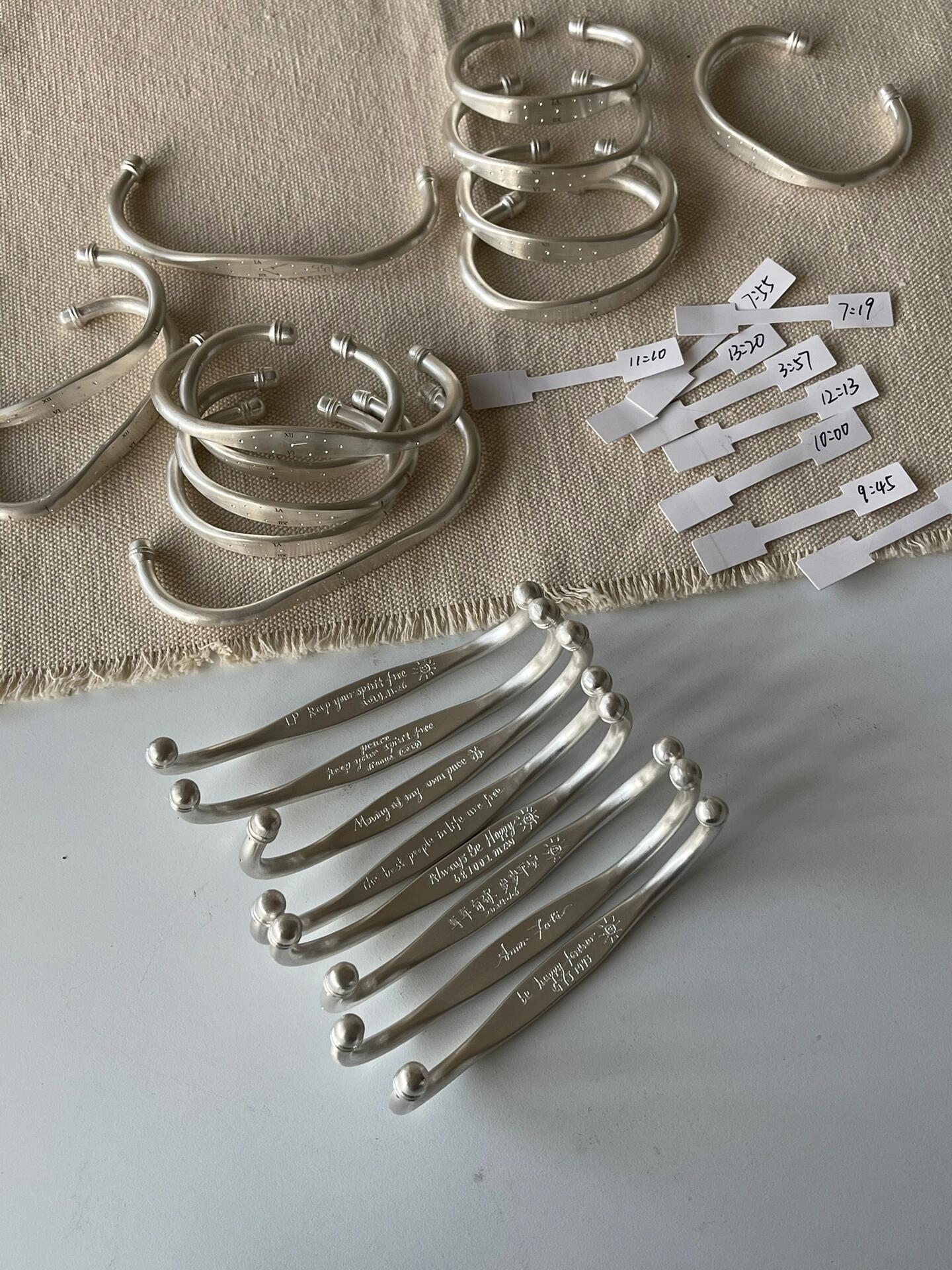 Custom Handcrafted 999 Fine Silver Bangle - Made by Frey