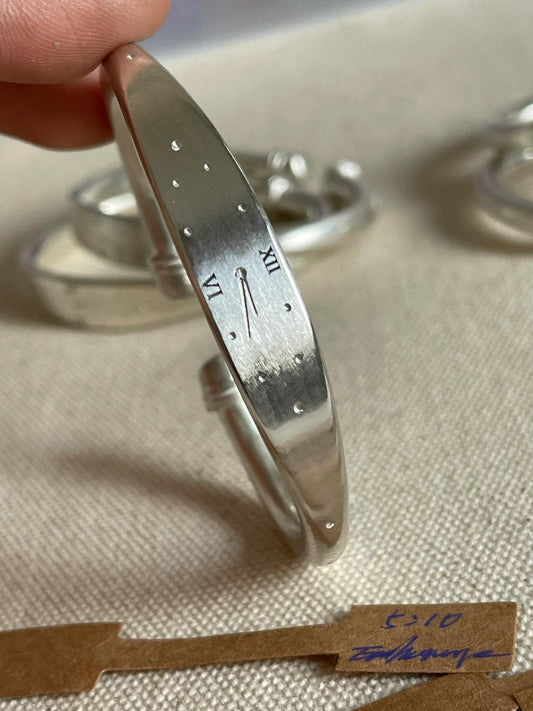 Custom Handcrafted 999 Fine Silver Bangle - Made by Frey