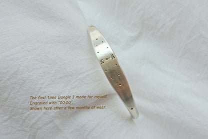 Custom Handcrafted 999 Fine Silver Bangle 43g - Made by Frey