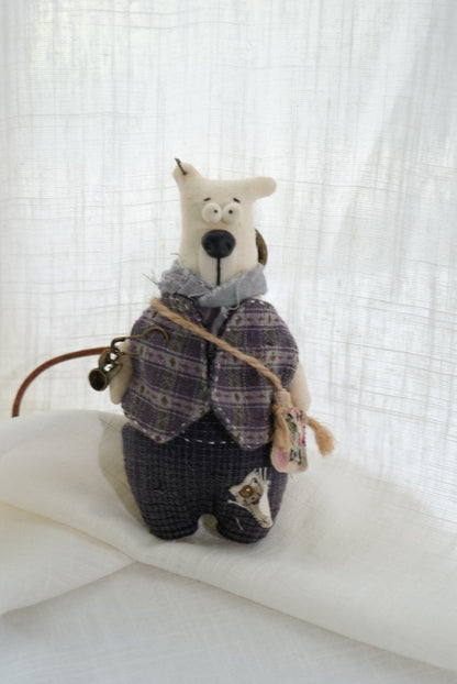 Dusty Bear Bag Charm · Hand-Shaped Details & Distressed Finish - Made by Frey