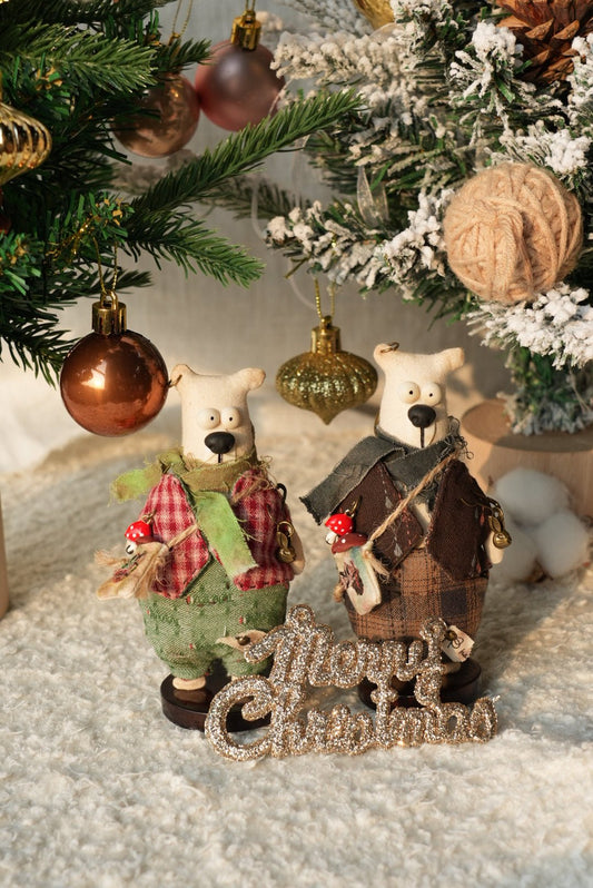 Dusty Bear Bag Charm · Hand-Shaped Details & Distressed Finish - Made by Frey