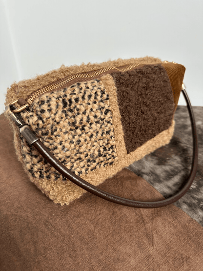 Earth - Toned Patchwork Multi - Carry Shoulder Bag - Made by Frey