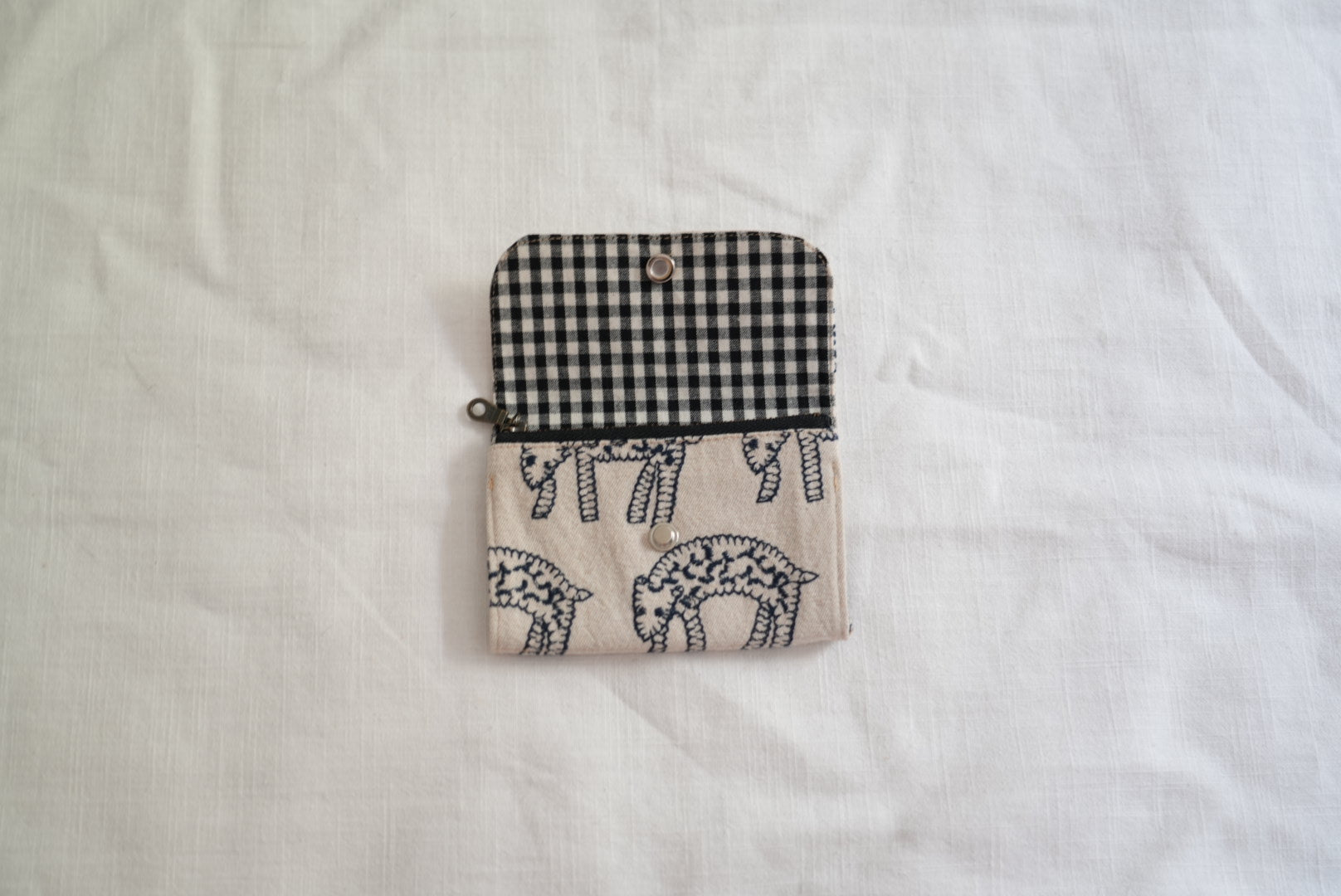 Embroidered Leopard Zip Card & Coin Pouch - Made by Frey