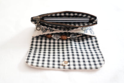 Embroidered Leopard Zip Card & Coin Pouch - Made by Frey