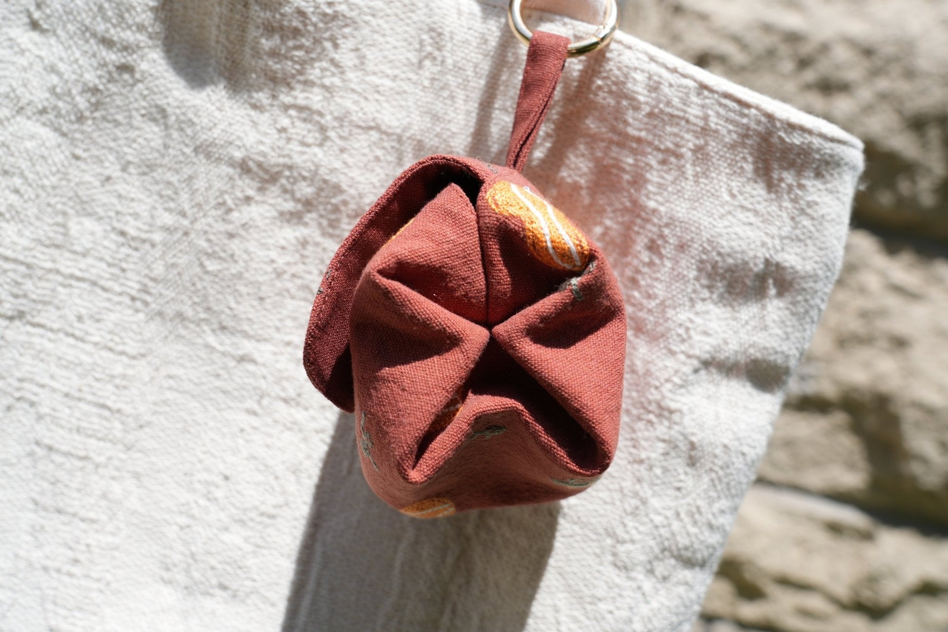 Embroidered Pumpkin Pouch - Made by Frey