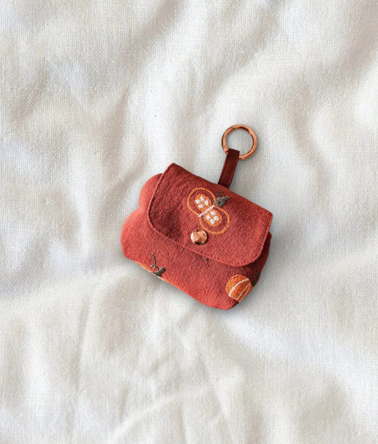 Embroidered Pumpkin Pouch - Pre - order (Ships in 2 Weeks) - Made by Frey