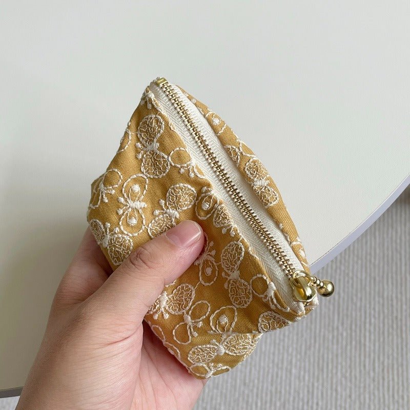 ESSENTIALS POCKETS — Embroidered Cotton Coin Pouch - Made by Frey
