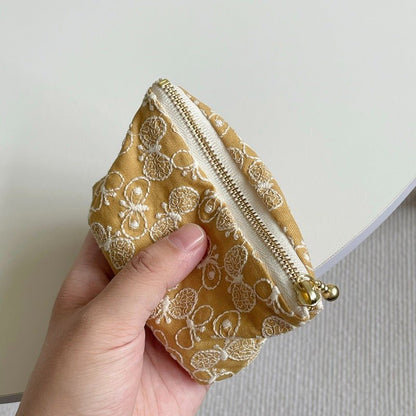 ESSENTIALS POCKETS — Embroidered Cotton Coin Pouch - Made by Frey