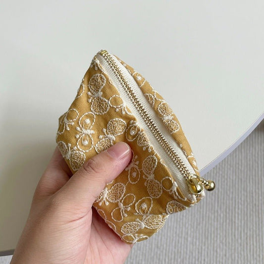 ESSENTIALS POCKETS — Embroidered Cotton Coin Pouch - Made by Frey