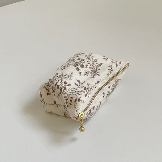 ESSENTIALS POCKETS — French Botanical Brushed Cotton Pouch - Made by Frey