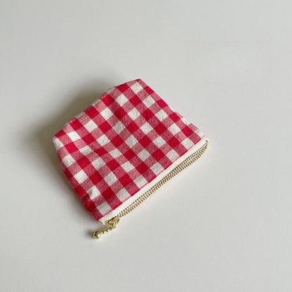 ESSENTIALS POCKETS — Red Gingham Pouch - Made by Frey