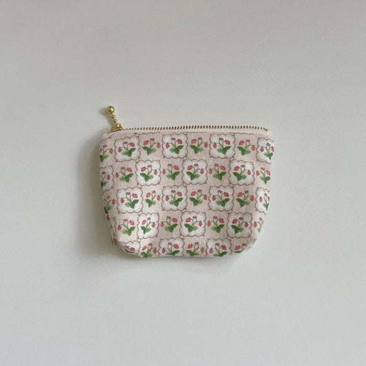 ESSENTIALS POCKETS — Strawberry Plush Brushed Cotton Pouch - Made by Frey