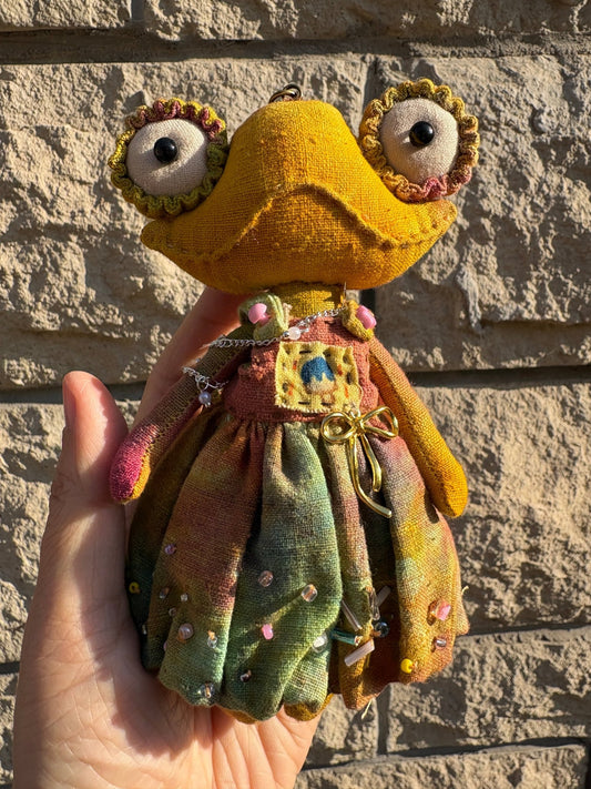 Frog Princess – Hand - Dyed Fabric Charm (Limited Edition) - Made by Frey