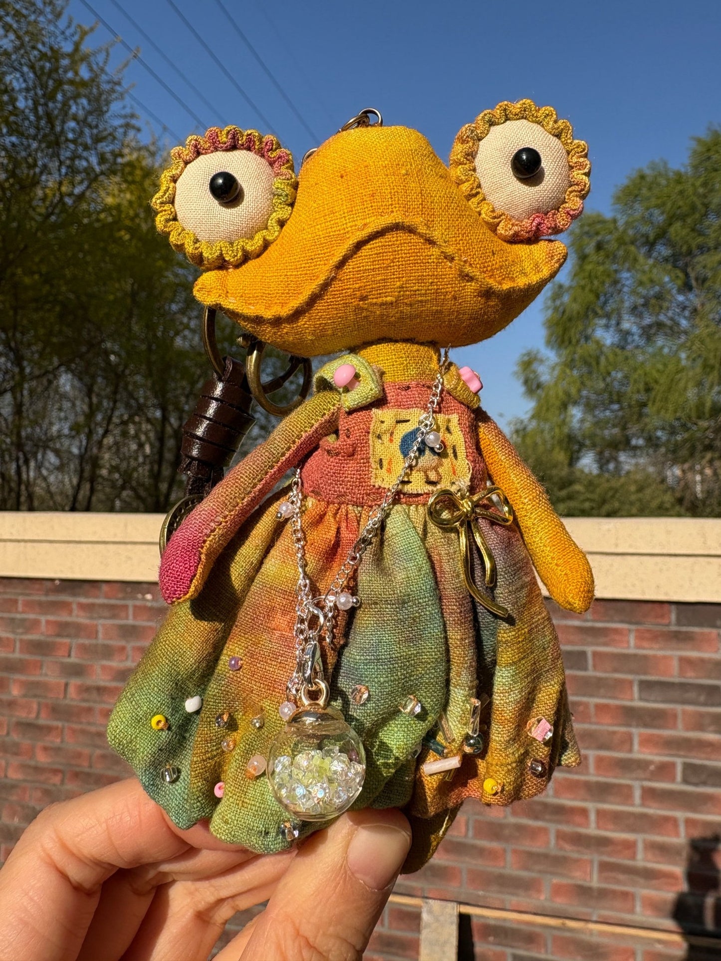 Frog Princess – Hand - Dyed Fabric Charm (Limited Edition) - Made by Frey