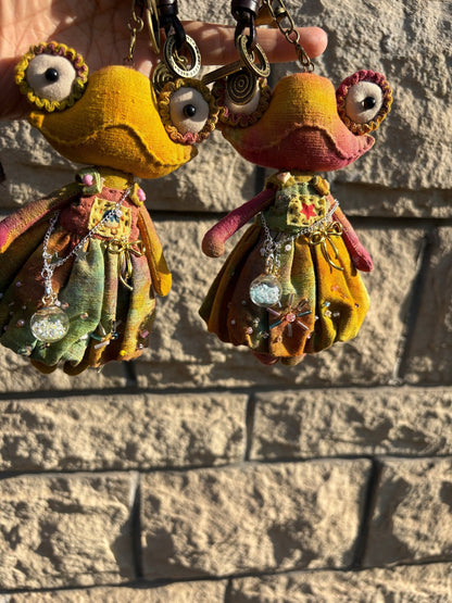 Frog Princess – Hand - Dyed Fabric Charm (Limited Edition) - Made by Frey