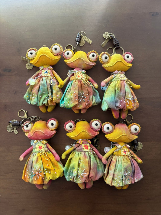 Frog Princess – Hand - Dyed Fabric Charm (Limited Edition) - Made by Frey
