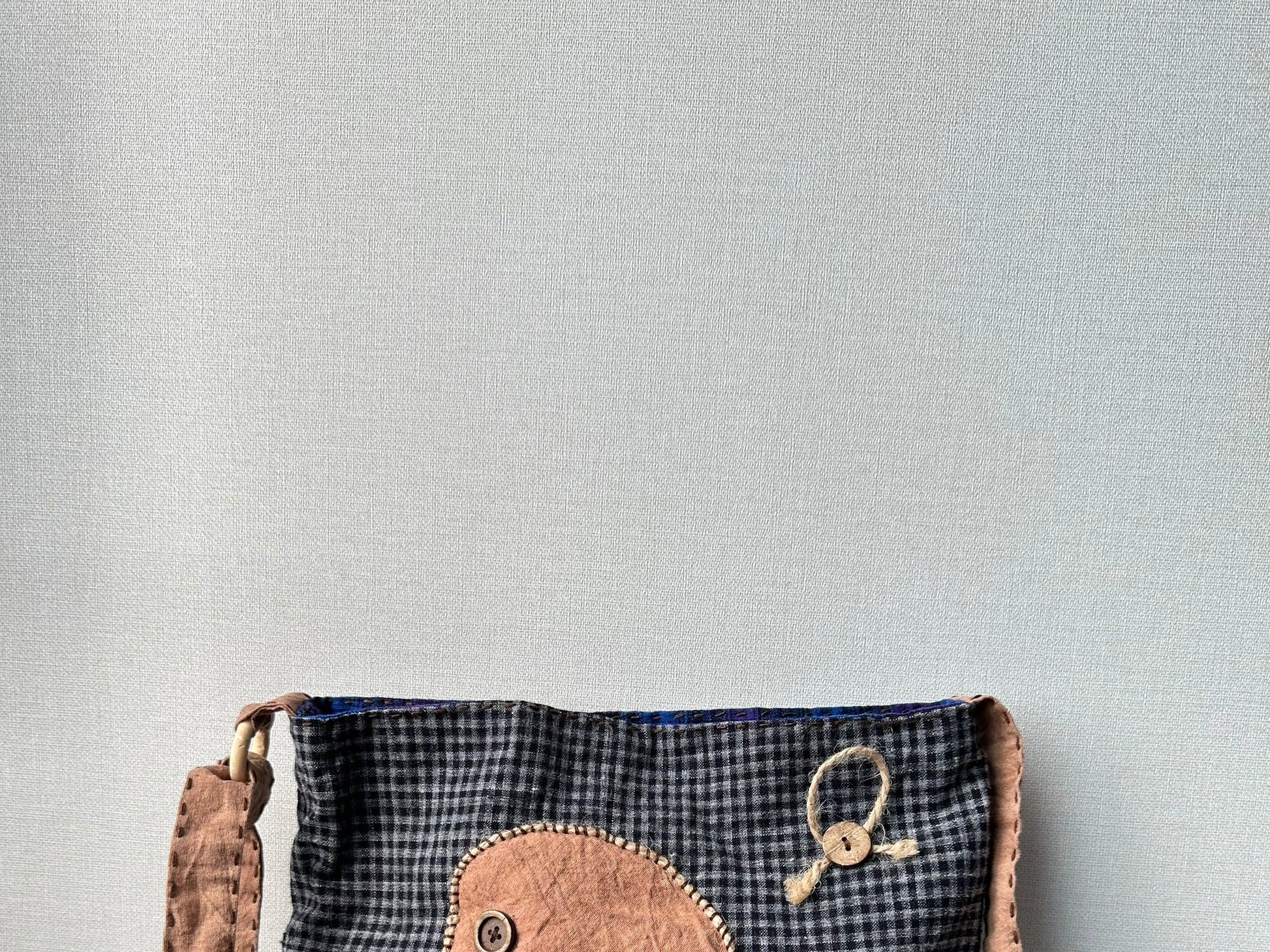 Handmade Crossbody Bag - Hand - Stitched Fish Design - Made by Frey