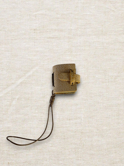 Handmade Mini Leather Notebook Charm - Made by Frey