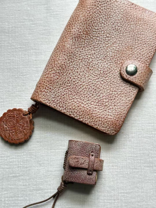 Handmade Mini Leather Notebook Charm - Made by Frey