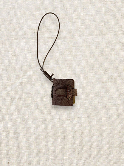 Handmade Mini Leather Notebook Charm - Made by Frey