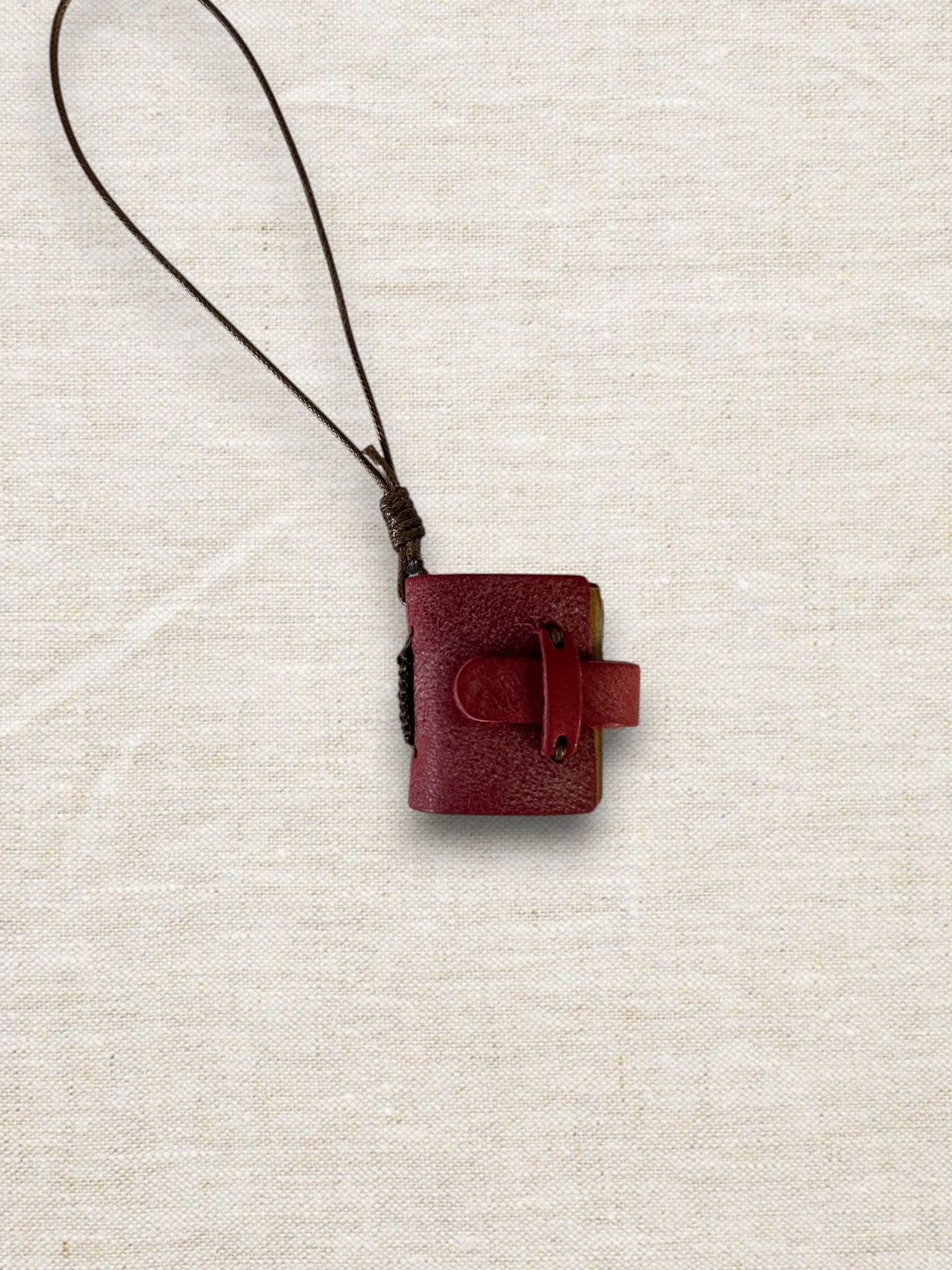 Handmade Mini Leather Notebook Charm - Made by Frey