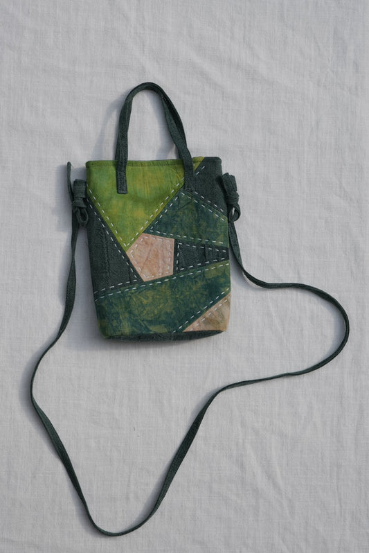 Handmade Plant-Dyed Patchwork Crossbody Bag - Made by Frey