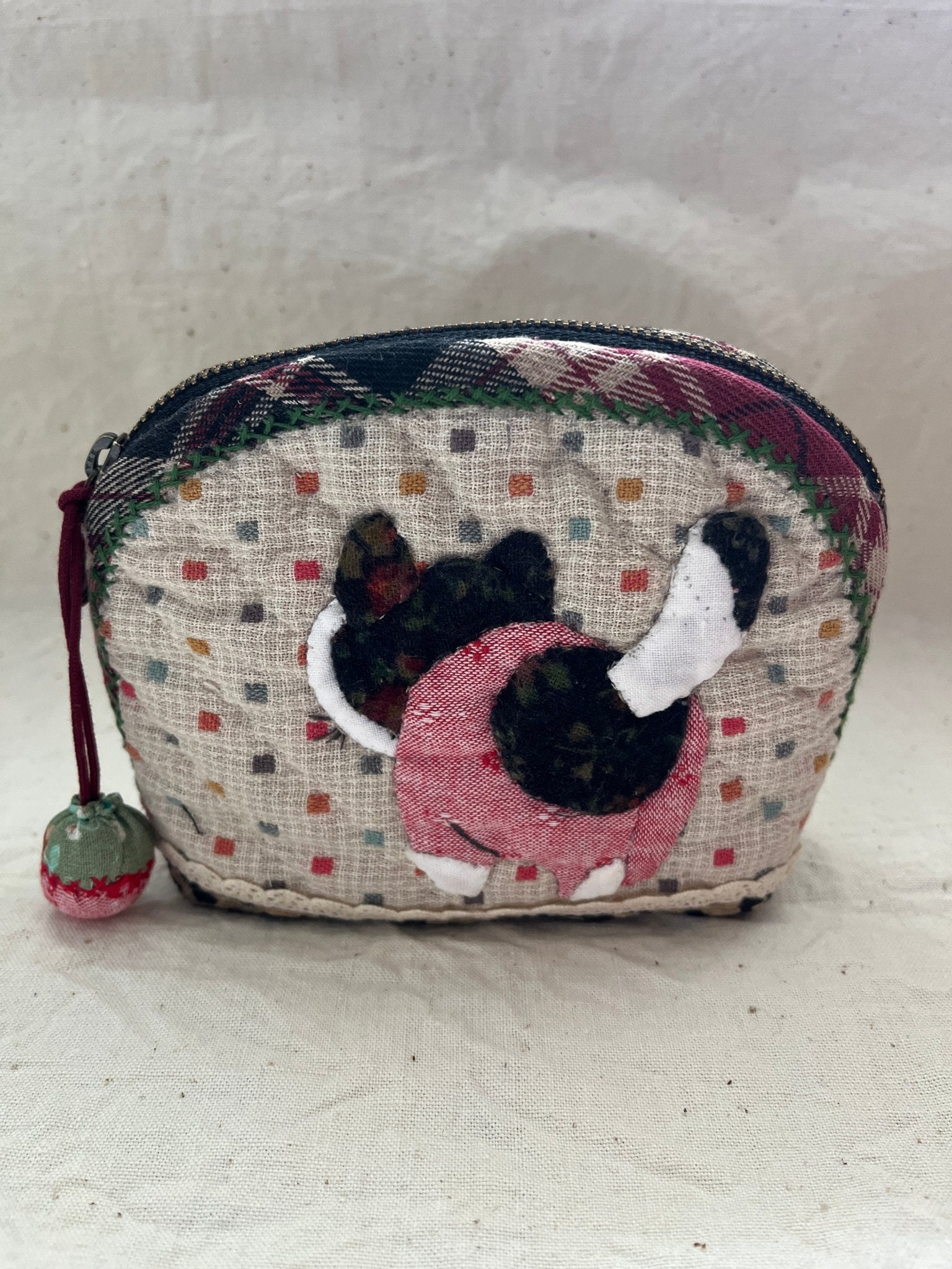 Hand‑Sewn Patchwork Coin Purse (One‑Off Piece) - Made by Frey
