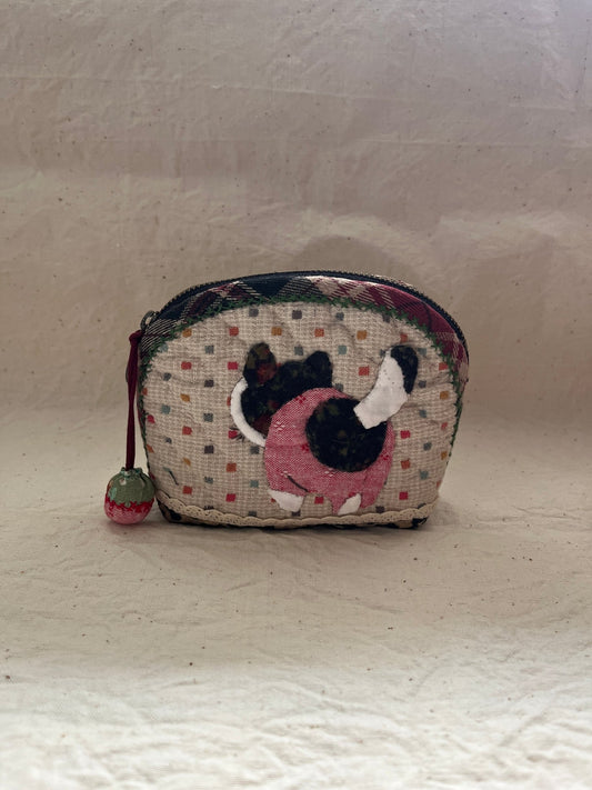 Hand‑Sewn Patchwork Coin Purse (One‑Off Piece) - Made by Frey