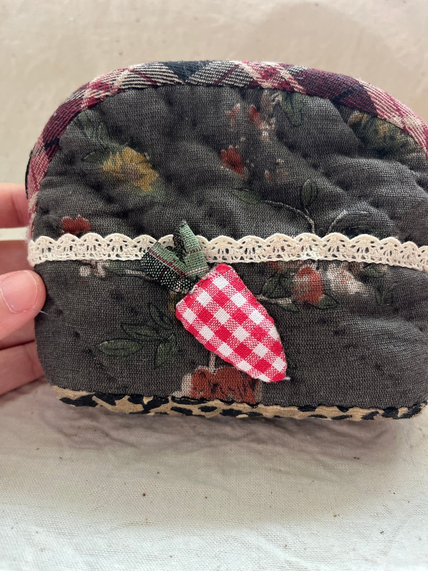 Hand‑Sewn Patchwork Coin Purse (One‑Off Piece) - Made by Frey
