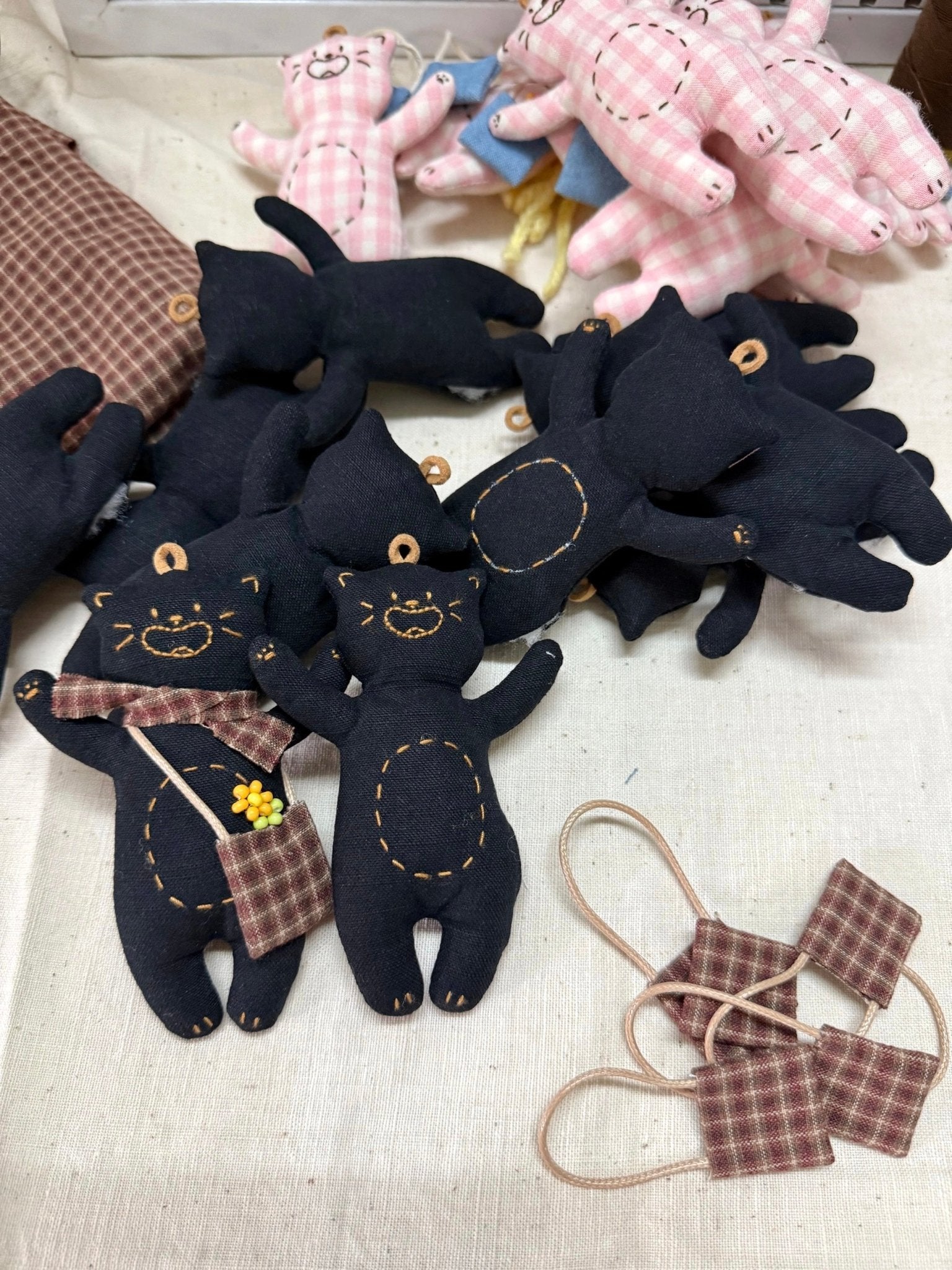 Happy & Angry Kitty Bag Charm - Made by Frey