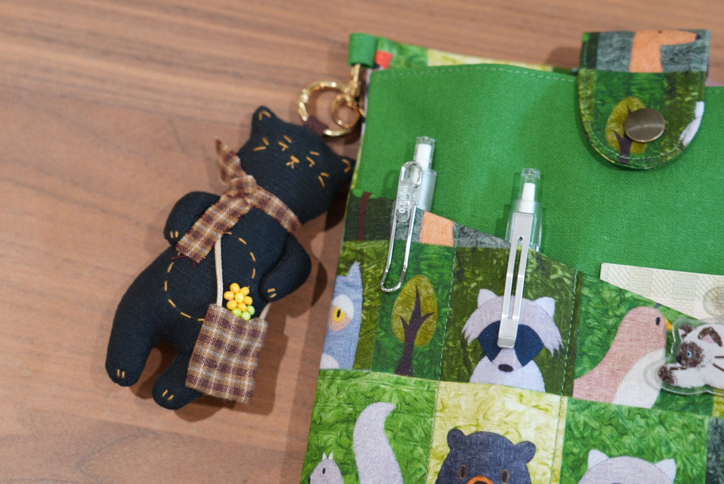 Happy & Grumpy Kitty Bag Charm - Made by Frey
