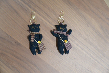 Happy & Grumpy Kitty Bag Charm - Made by Frey