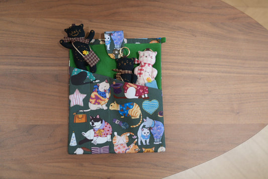 Happy & Grumpy Kitty Bag Charm - Made by Frey