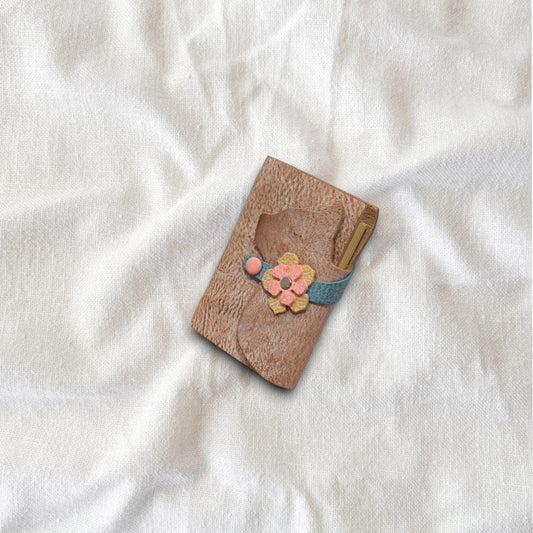Kitty Leather Journal - A7 - Made by Frey
