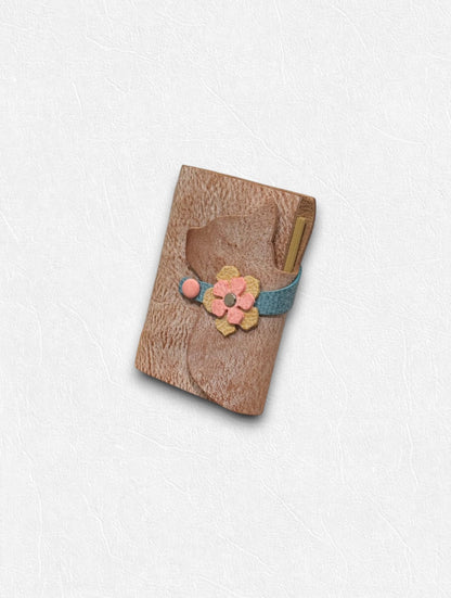 Kitty Leather Journal - A7 - Made by Frey