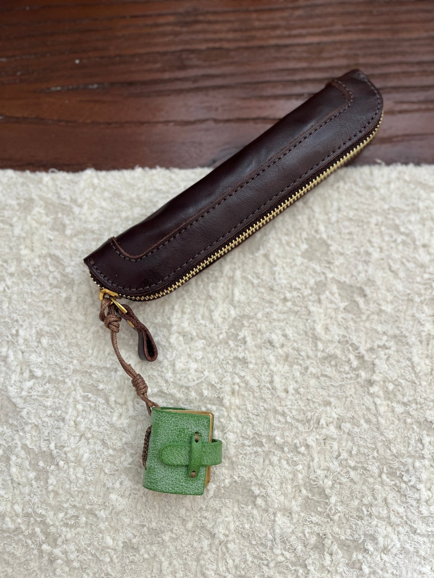 Long Pod Leather Pen Case - Made by Frey