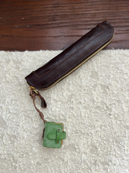 Long Pod Leather Pen Case - Made by Frey