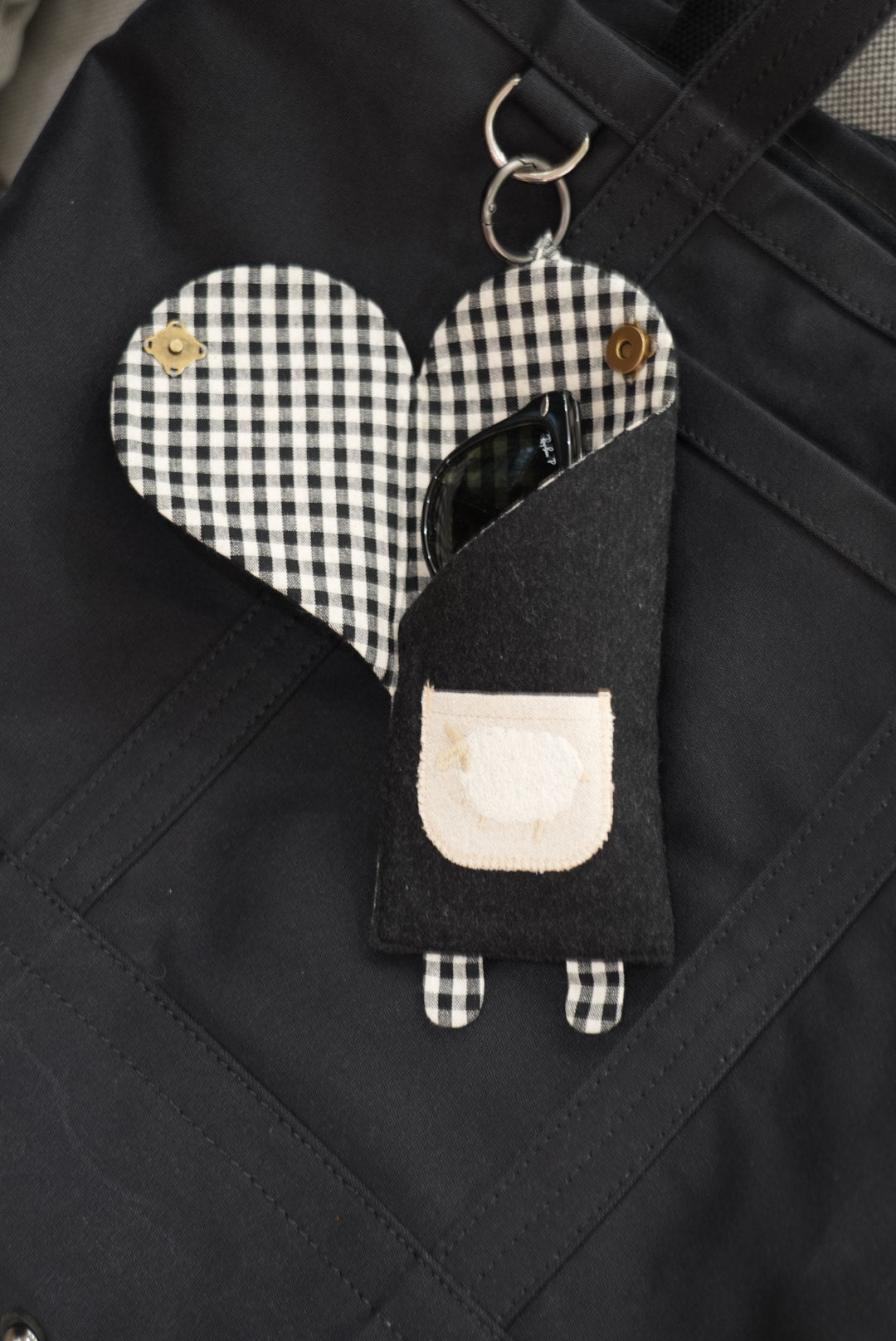 Penguin Sunglass Pouch & Bag Charm for Travel - Made by Frey