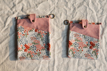 Pink Embroidered Book & Journal Sleeve (Charms Sold Separately) - Made by Frey