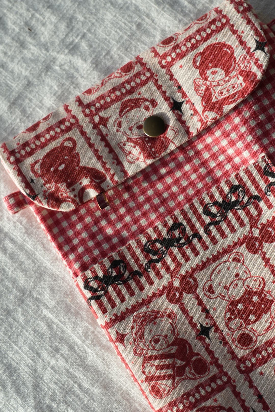TN Regular-Size Journal Pouch – Christmas Teddy Bear - Made by Frey