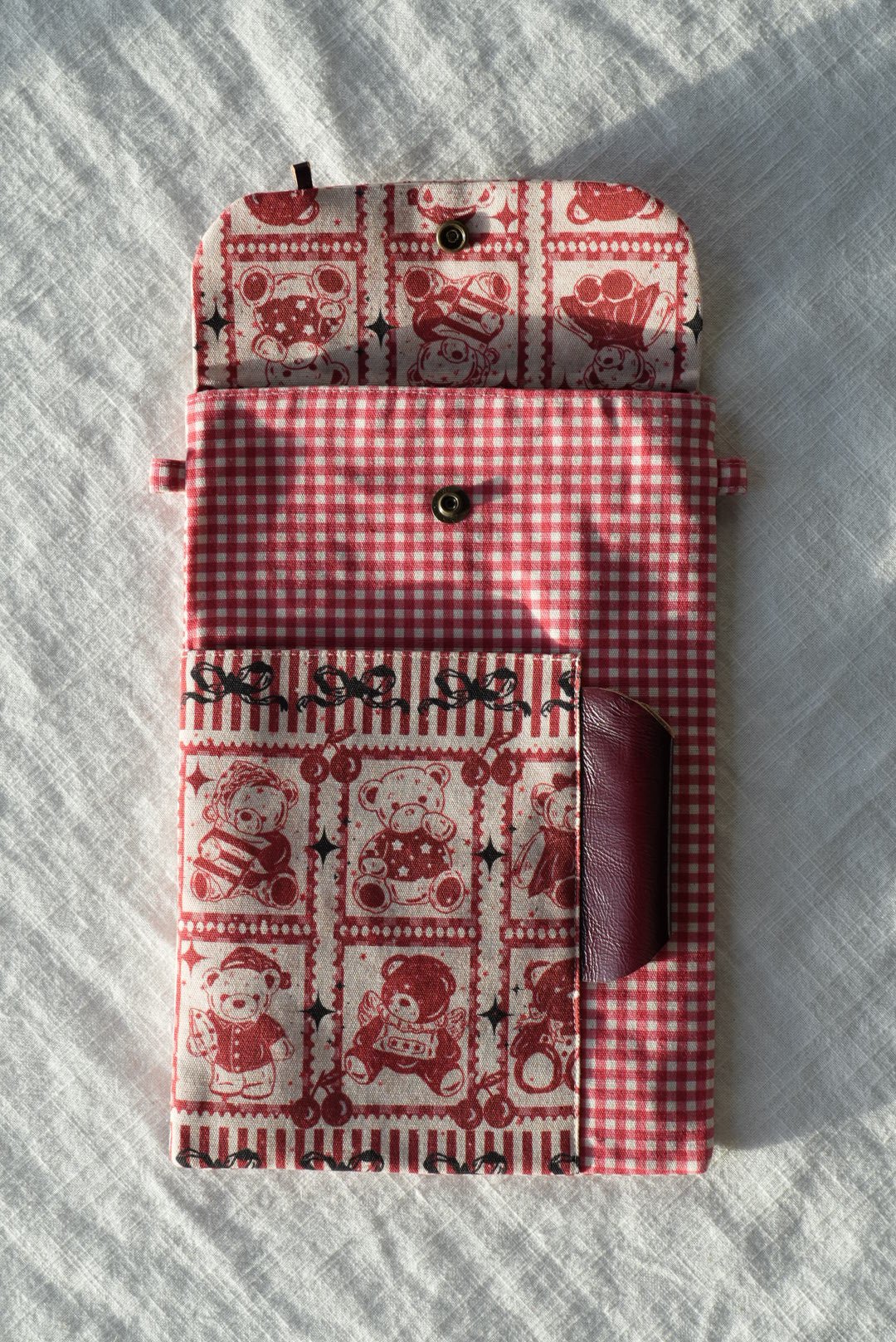 TN Regular-Size Journal Pouch – Christmas Teddy Bear - Made by Frey