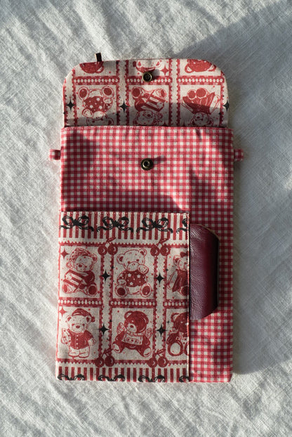 TN Regular-Size Journal Pouch – Christmas Teddy Bear - Made by Frey
