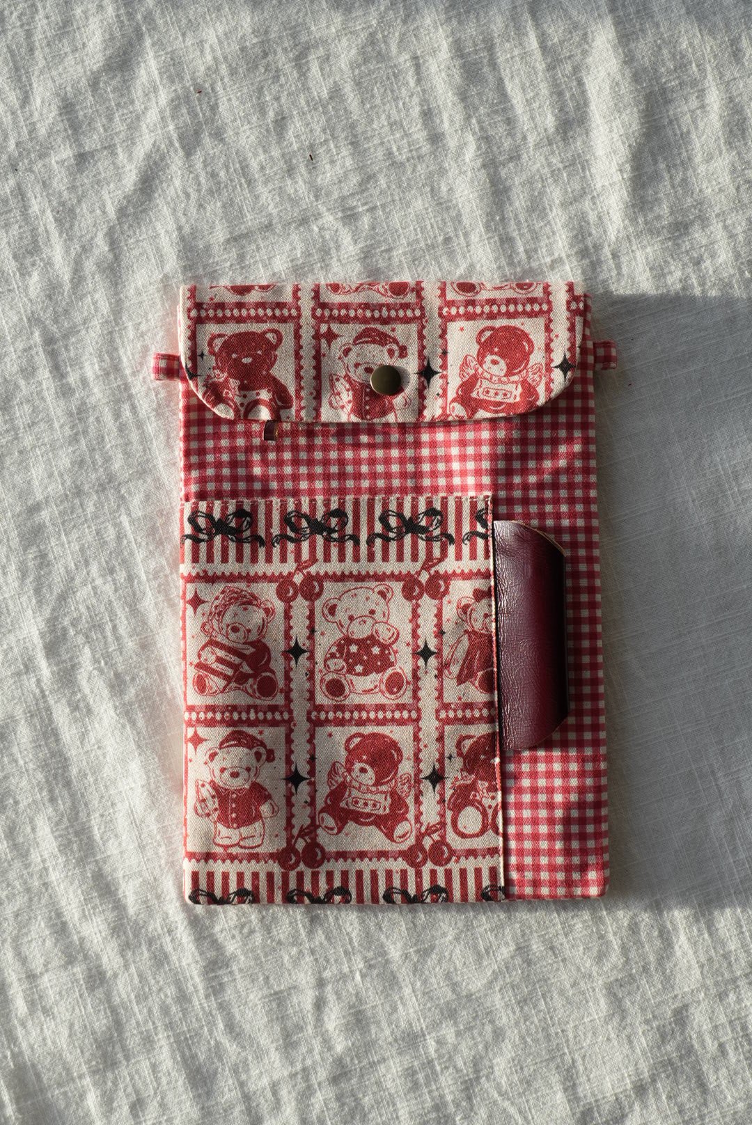 TN Regular-Size Journal Pouch – Christmas Teddy Bear - Made by Frey