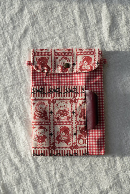 TN Regular-Size Journal Pouch – Christmas Teddy Bear - Made by Frey